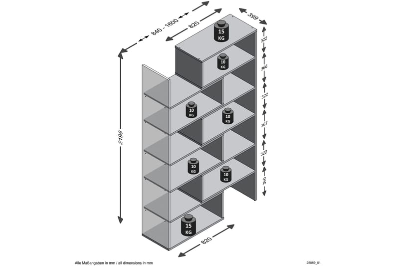 Calvia Bokhylla 84 cm - Vit - Förvaring - Hylla - Bokhylla