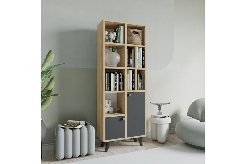 Casabetania Bokhylla 30x60 cm - Natur/Antracit - Förvaring - Hylla - Bokhylla