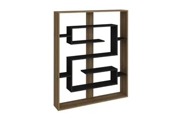 Caulside Bokhylla 120 cm - Valnöt|Svart - Förvaring - Hylla - Bokhylla