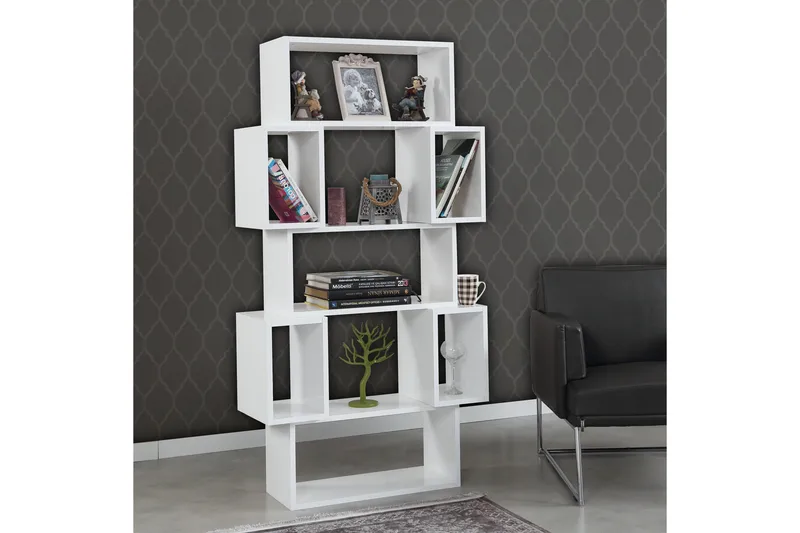 Comfortale Bokhylla 84 cm i Målat Trä - Vit - Förvaring - Hylla - Bokhylla