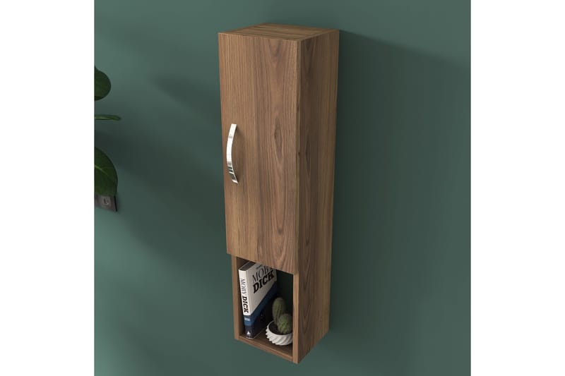 Dannderic Bokhylla 19x22 cm - Valnöt/Silver - Förvaring - Hylla - Bokhylla