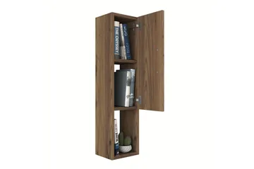 Dannderic Bokhylla 19x22 cm - Valnöt/Silver - Förvaring - Hylla - Bokhylla