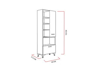 Decorotika Bokhylla 60 cm i Målat Trä - Vit - Förvaring - Hylla - Bokhylla