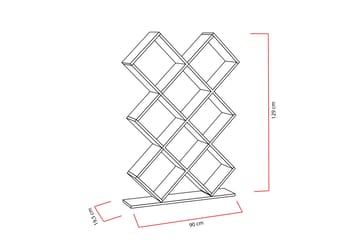 Decorotika Bokhylla 90 cm i Målat Trä - Röd - Förvaring - Hylla - Bokhylla