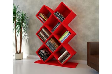 Decorotika Bokhylla 90 cm i Målat Trä - Röd - Förvaring - Hylla - Bokhylla