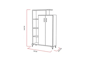 Decorotika Bokhylla 90 cm i Målat Trä - Vit - Förvaring - Hylla - Bokhylla