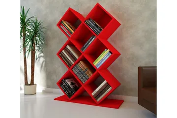 Decorotika Bokhylla - Röd - Förvaring - Hylla - Bokhylla