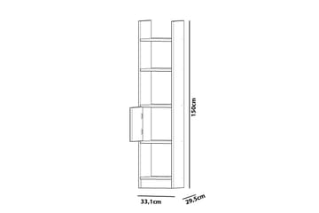 Decorotika Bokhylla Smal - Vit - Förvaring - Hylla - Bokhylla