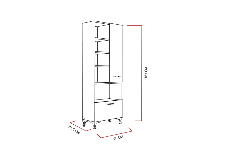 Decorotika Bokhylla - Vit - Förvaring - Hylla - Bokhylla