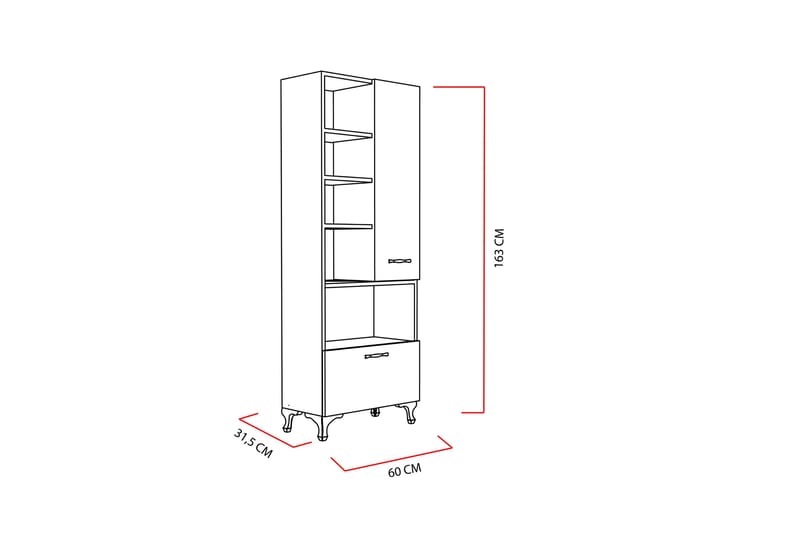Decorotika Bokhylla - Vit - Förvaring - Hylla - Bokhylla