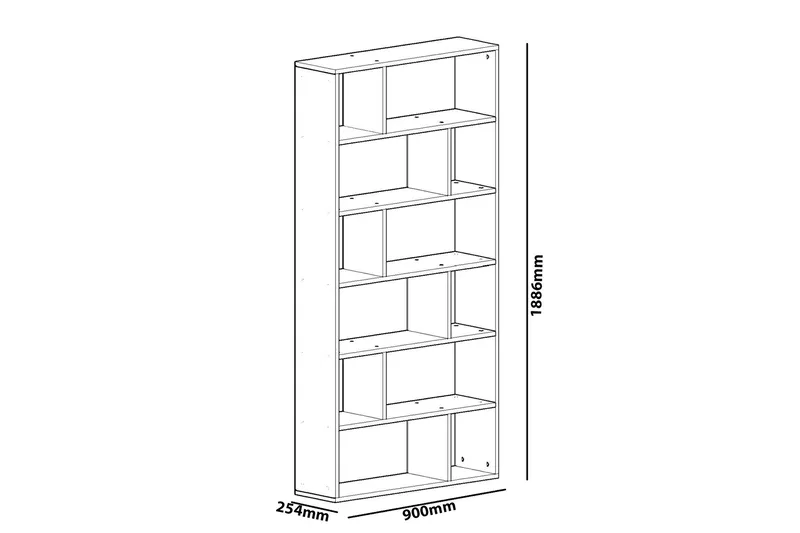 Decorotika Bokhylla - Vit - Förvaring - Hylla - Bokhylla