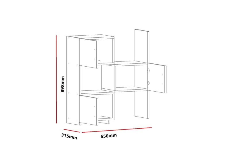 Decorotika Förvaringshylla - Vit - Förvaring - Hylla - Bokhylla