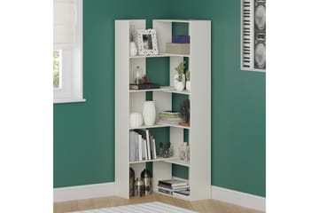 Decorotika Utdragbar Bokhylla 140 cm i Målat Trä - Vit - Förvaring - Hylla - Bokhylla