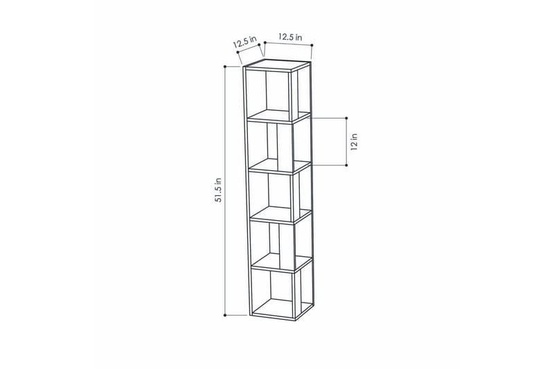 Decorta Bokhylla 32 cm i Målat Trä - Vit - Förvaring - Hylla - Bokhylla
