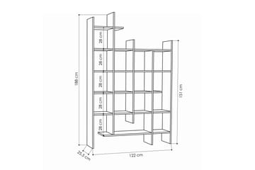 Decorta Bokhylla - Mörkgrå - Förvaring - Hylla - Bokhylla