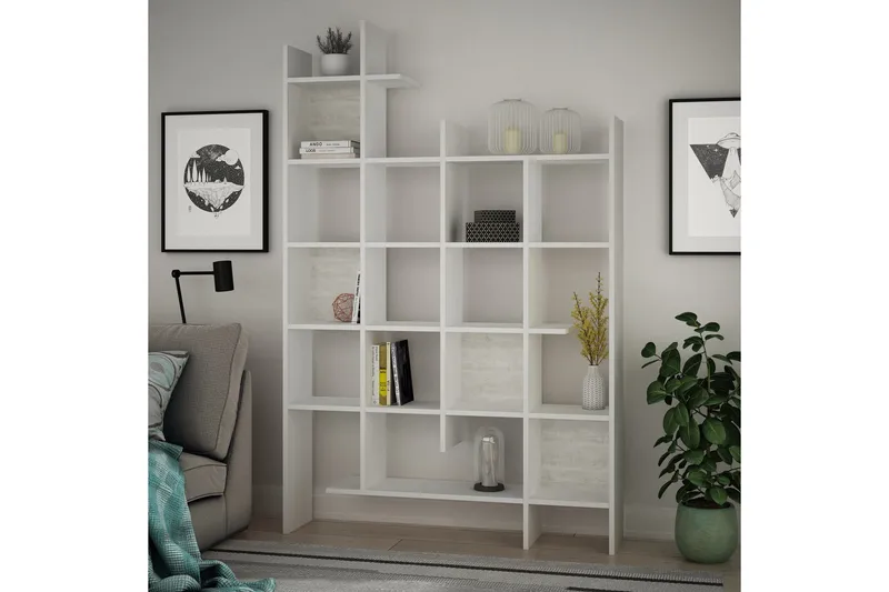 Decorta Bokhylla - Vit - Förvaring - Hylla - Bokhylla