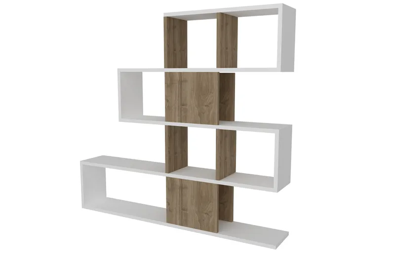 Decorta Bokhylla - Vit/Valnöt - Förvaring - Hylla - Bokhylla