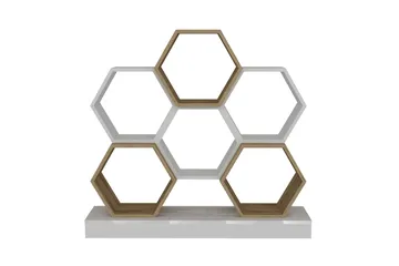 Desgrar Bokhylla 120x109 cm - Vit - Förvaring - Hylla - Bokhylla