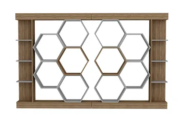 Desgrar Bokhylla 140x177,4 cm - Vit - Förvaring - Hylla - Bokhylla