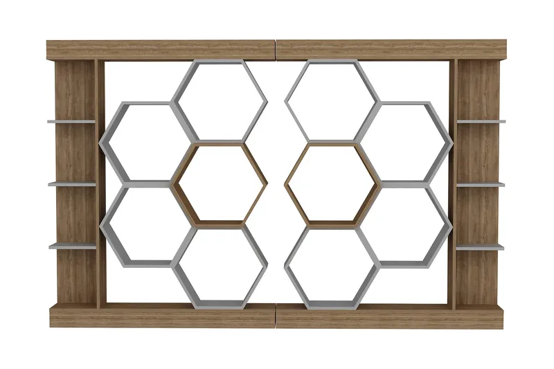 Desgrar Bokhylla 140x177,4 cm - Vit - Förvaring - Hylla - Bokhylla