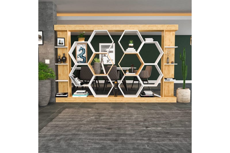 Desgrar Bokhylla 140x177,4 cm - Vit - Förvaring - Hylla - Bokhylla