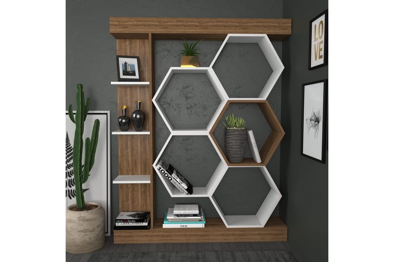 Desgrar Bokhylla 140x177,4 cm - Vit - Förvaring - Hylla - Bokhylla