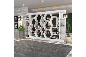 Desgrar Bokhylla 140x177,4 cm - Vit - Förvaring - Hylla - Bokhylla