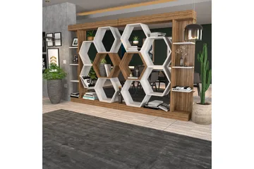 Desgrar Bokhylla 140x177,4 cm - Vit - Förvaring - Hylla - Bokhylla