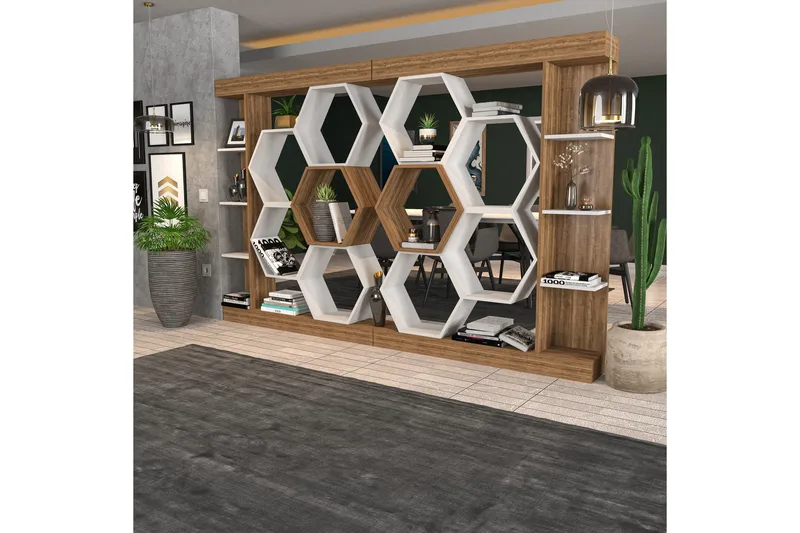 Desgrar Bokhylla 140x177,4 cm - Vit - Förvaring - Hylla - Bokhylla