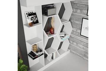 Desgrar Bokhylla 140x177,4 cm - Vit - Förvaring - Hylla - Bokhylla