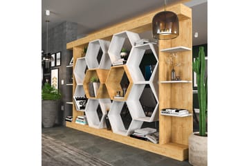 Desgrar Bokhylla 140x177,4 cm - Vit - Förvaring - Hylla - Bokhylla