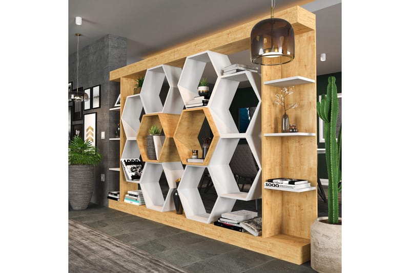 Desgrar Bokhylla 140x177,4 cm - Vit - Förvaring - Hylla - Bokhylla