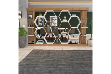 Desgrar Bokhylla 140x177,4 cm - Vit - Förvaring - Hylla - Bokhylla