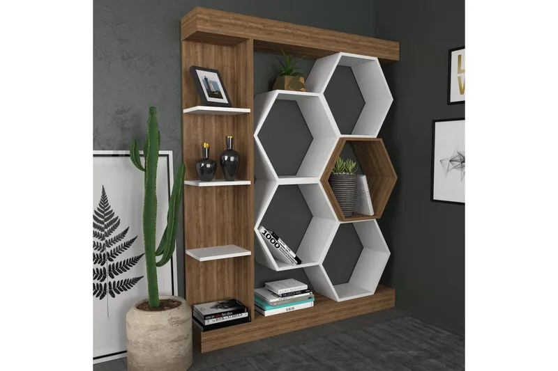 Desgrar Bokhylla 140x177,4 cm - Vit - Förvaring - Hylla - Bokhylla