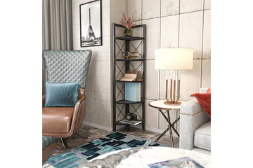 Desgrar Bokhylla 30,5x160 cm - Svart - Förvaring - Hylla - Hörnhylla