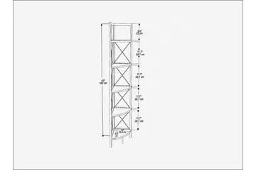 Desgrar Bokhylla 30,5x160 cm - Svart - Förvaring - Hylla - Hörnhylla
