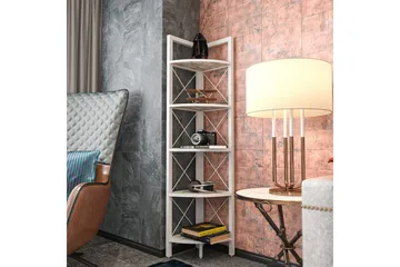 Desgrar Bokhylla 30,5x160 cm - Vit - Förvaring - Hylla - Hörnhylla