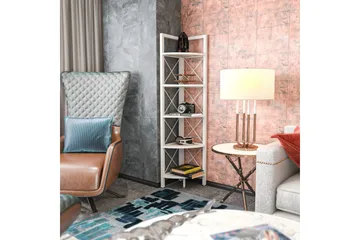 Desgrar Bokhylla 30,5x160 cm - Vit - Förvaring - Hylla - Hörnhylla