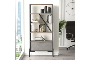 Desgrar Bokhylla 45x76 cm - Brun/Betonggrå/Antracit - Förvaring - Hylla - Bokhylla