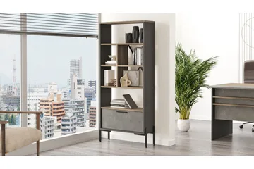 Desgrar Bokhylla 45x76 cm - Brun/Betonggrå/Antracit - Förvaring - Hylla - Bokhylla