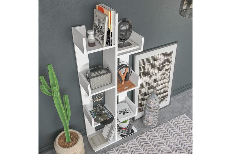 Desgrar Bokhylla 50x173 cm - Vit - Förvaring - Hylla - Bokhylla