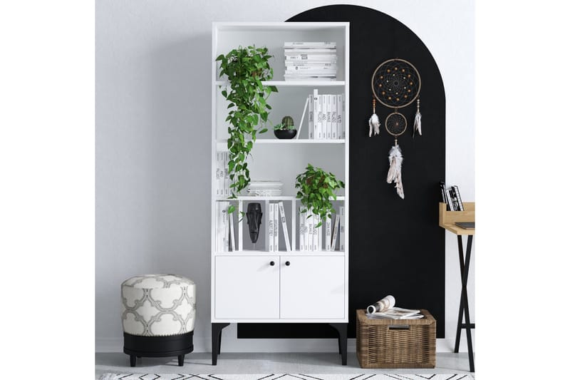 Desgrar Bokhylla 60x175 cm - Vit - Förvaring - Hylla - Bokhylla