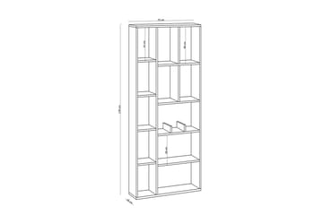 Desgrar Bokhylla 75x170 cm - Vit - Förvaring - Hylla - Bokhylla