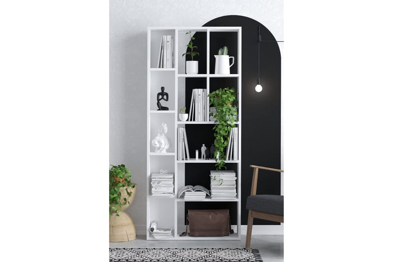 Desgrar Bokhylla 75x170 cm - Vit - Förvaring - Hylla - Bokhylla