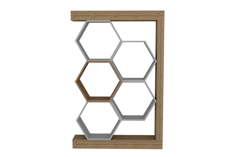 Desgrar Bokhylla 90x140 cm i Ek - Vit - Förvaring - Hylla - Bokhylla