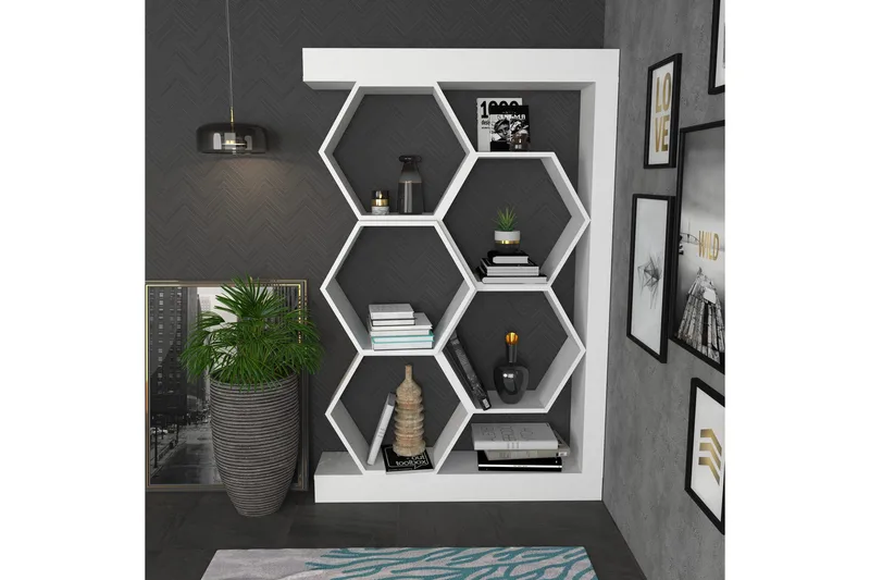 Desgrar Bokhylla 90x140 cm - Vit - Förvaring - Hylla - Bokhylla