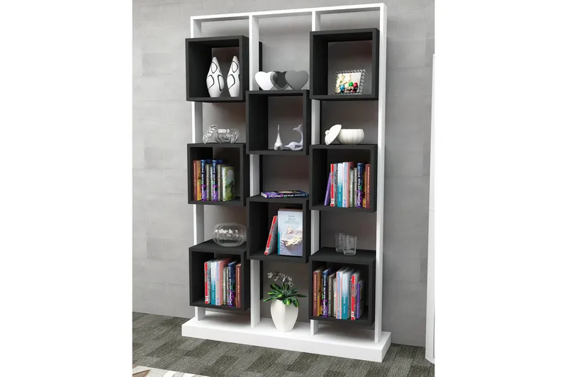 Edwars Bokhylla - Vit/Svart - Förvaring - Hylla - Bokhylla