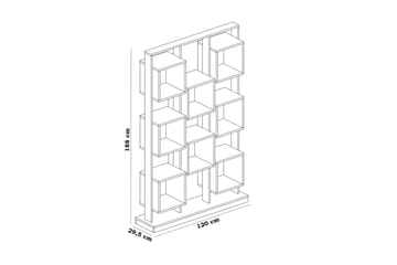 Edwars Bokhylla - Vit/Svart - Förvaring - Hylla - Bokhylla
