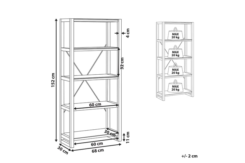 Ejenks Hylla 68x30 cm - Vit/Ljust Trä - Förvaring - Hylla - Bokhylla