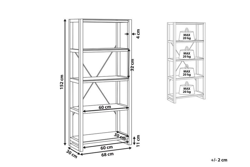Ejenks Hylla 68x30 cm - Vit/Ljust Trä - Förvaring - Hylla - Bokhylla